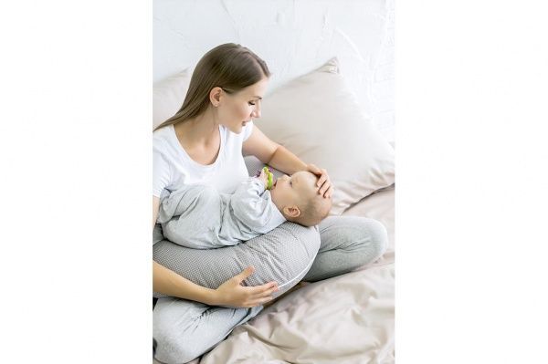 Подушка для кормления Эконом 30х170 см Горох /Звездочка IDEIA