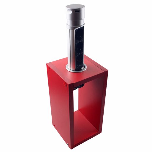 Розетка із заземленням портативна меблева EH-AR-303 без кришки срібло EH-AR-303