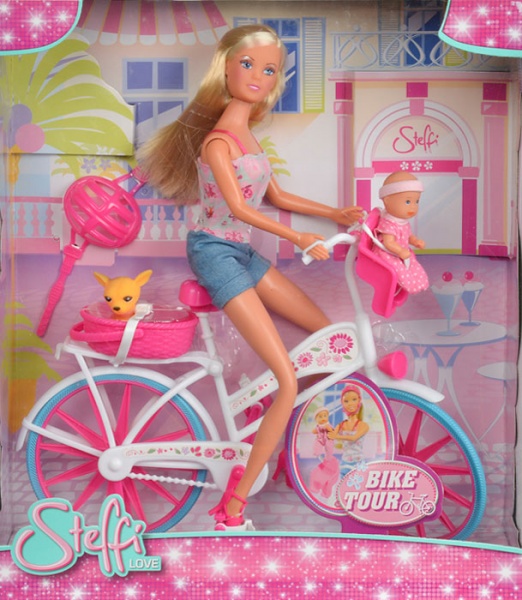 Кукольный набор Steffi & Evi Love Штеффи с малышом на велосипеде 5739050