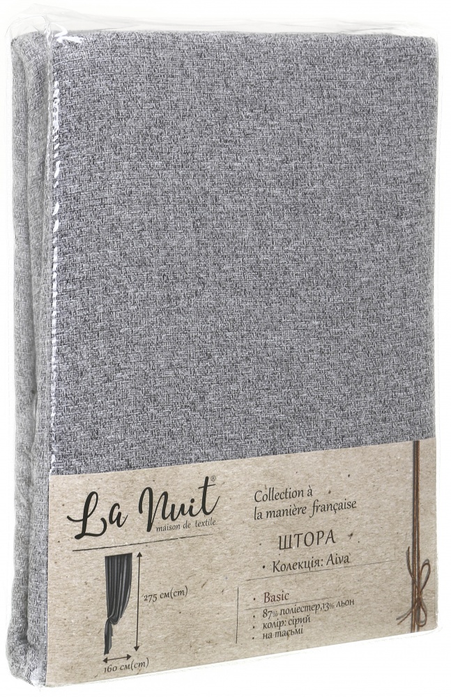 Штора Aiva серый La Nuit