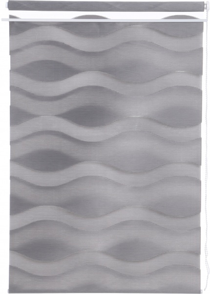 Ролета день-ніч Bella Vita D113 45x160 см хвиля сіра 