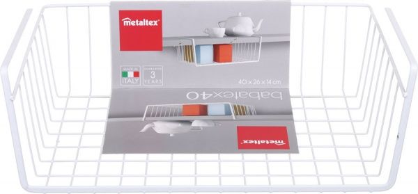 Кошик навісний Metaltex 363840 Babatex 40x26x14 см білий