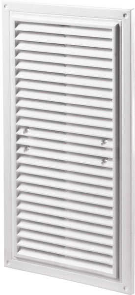 Решітка Домовент ДВ 250x180с М пластик білий 