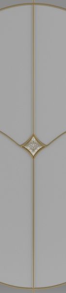 Вітражне скло Грейд Арк'юїт 810х185 золото під фасад МДФ 920х296