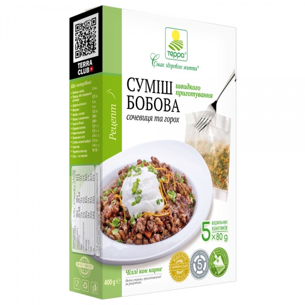 Суміш супова ТЕРРА бобова сочевиця та горох 0,4 кг