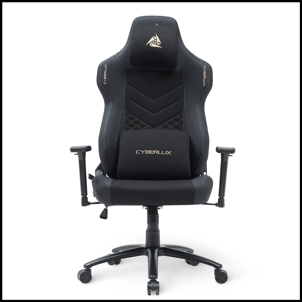 Кресло игровое Cyberlux Poseidon Black GM-415 B черный/золотой