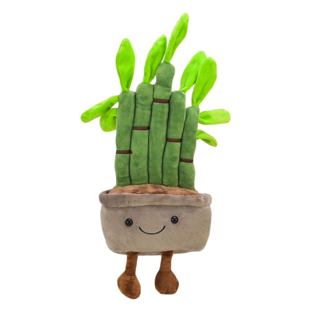 М'яка іграшка Shantou Бамбук у вазоні 33 см зелений із бежевим E8204