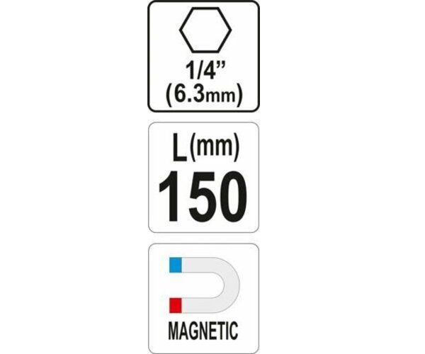 Тримач біт магнітний YATO YT-04681