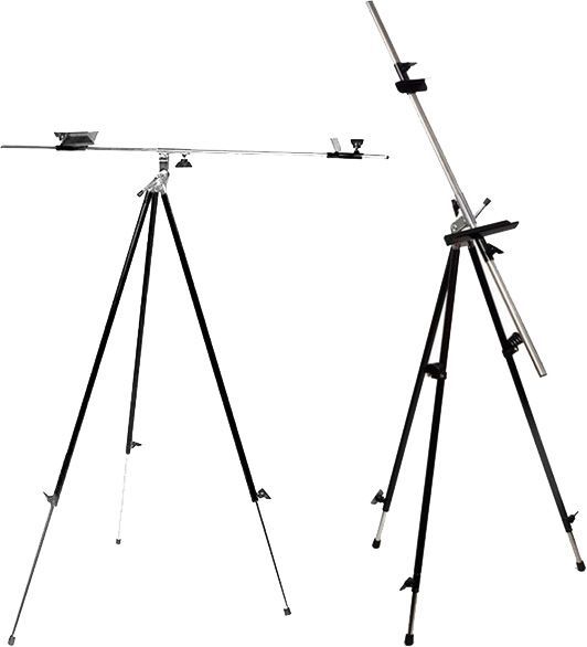 Мольберт-тринога 92 х 92 х 203 см металевий чорний 94161955 D.K.Art&Craft 92 х 92 х 203 см