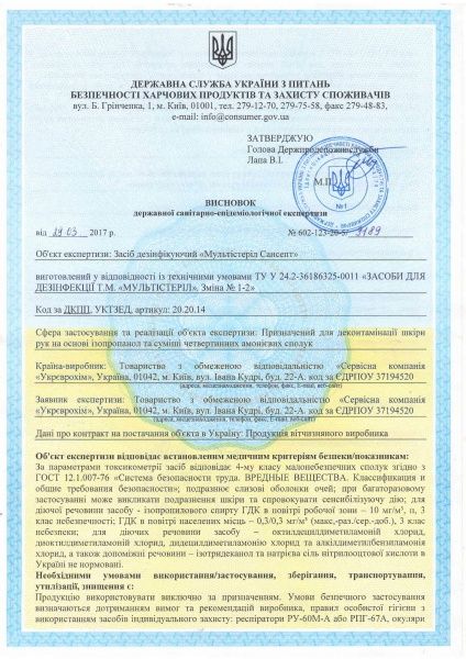 Антисептик Multisteril Sansept 1 л 