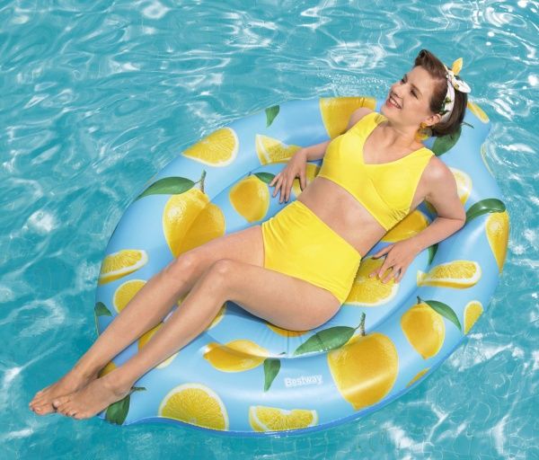 Матрац надувний Bestway із запахом лимону 176х122 см різнокольоровий