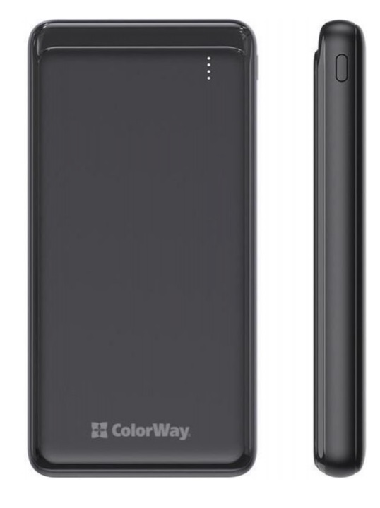 Повербанк ColorWay 10000 mAh black (CW-PB100LPF2BK)