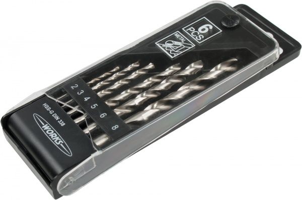 Набор сверл по металлу Work's 2-8 мм 6 шт. H601-4