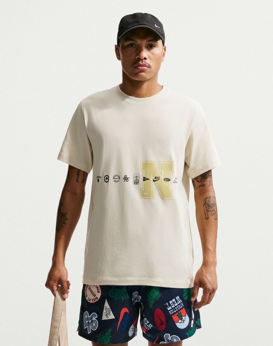 Футболка Nike U NSW TEE STD CELEBRATE BRAND IH1345-229 р.2XL бежевий — фото 1