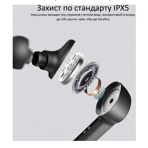 Навушники Promate Bluetooth 5 IPX5 black (trueblue-4.black) 