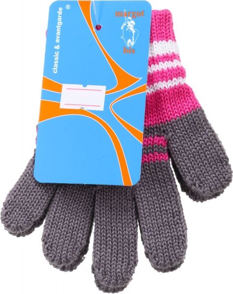 Варежки ДАЙС Tymek р.1 серо-розовый 13830200 