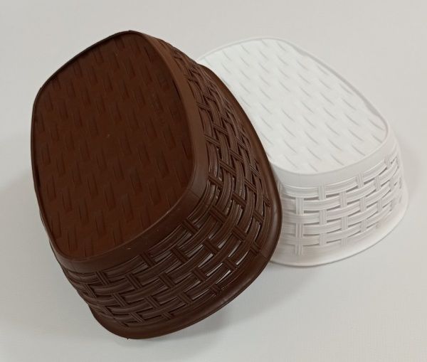 Кошик плетений 25,5x18,5x7,5 см темно-коричневий Plastic's Craft