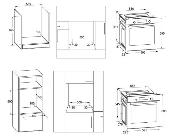 Духовой шкаф Pyramida PO 7 ME GWH (80)