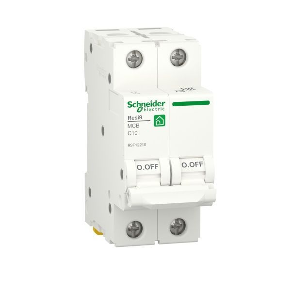 Автоматичний вимикач Schneider Electric 10 A 2P крива С 6кА Resi9 R9F12210