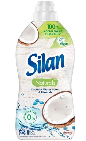 Кондиционер-ополаскиватель Silan Naturals Аромат кокосовой воды и минералы 1,1 л