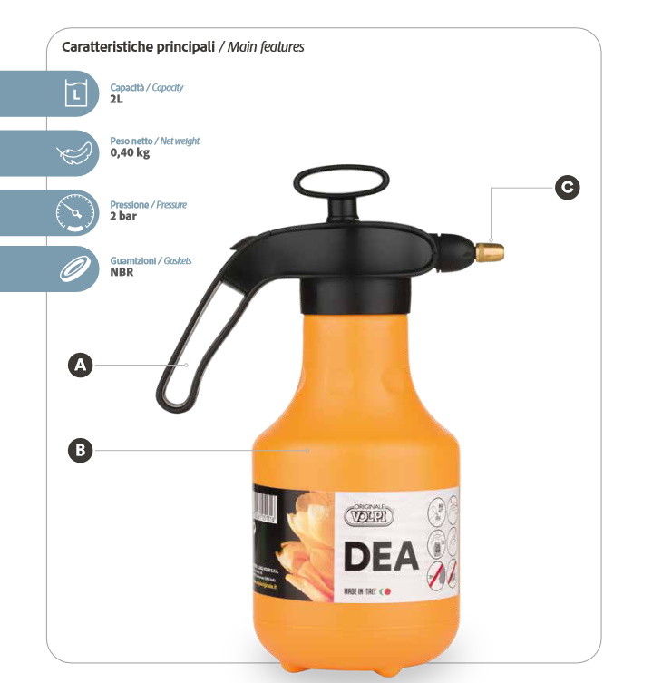 Обприскувач ручний Volpi DEA 2 л