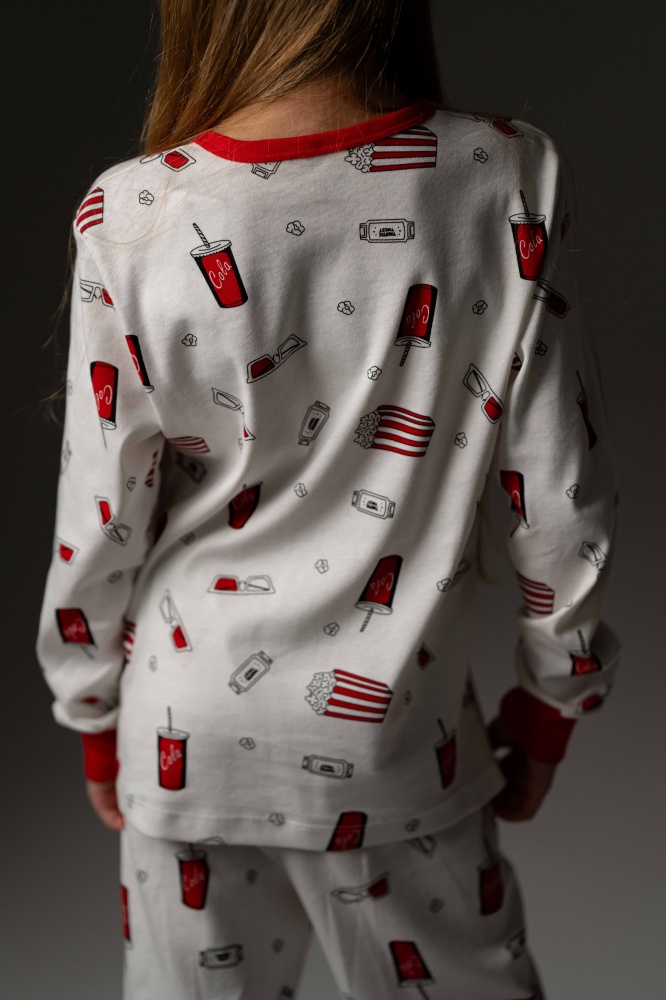 Пижама для девочек German Volf принт кока-кола р.104-110 молочный/с принтом 25124