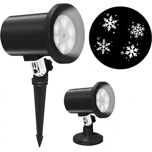 Гирлянда-проектор LED Снежинка 6 ламп 5-8 м белая