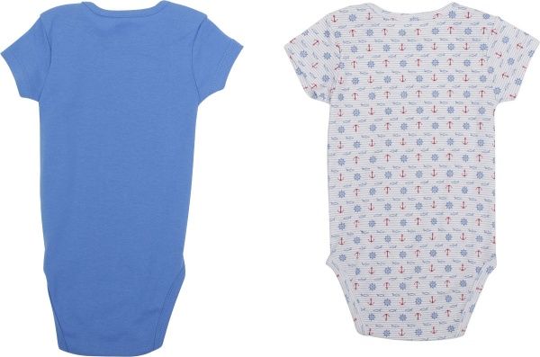 Боді дитяче Фламінго р.62 білий із синім 388-1007 