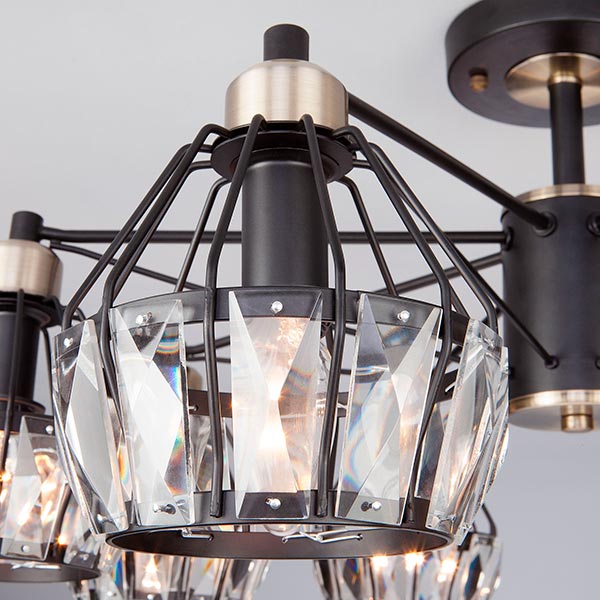 Люстра потолочная Strotskis Lord 70075/8 8x60 Вт E14 черный 