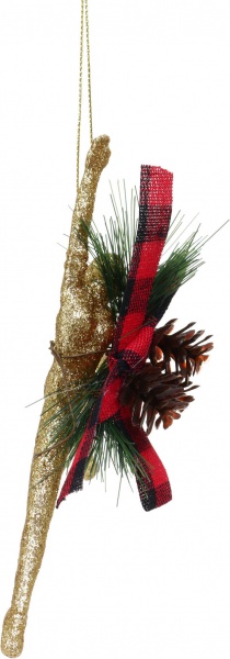 Декоративна підвіска Балерина з декором 15x9x3,5 см золотий LD21042