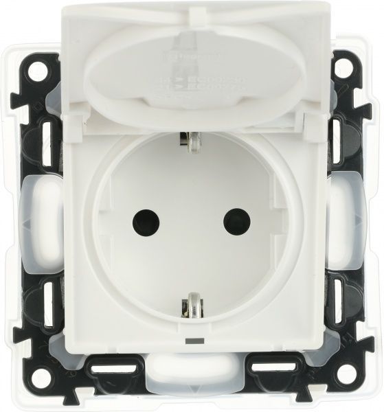 Розетка із заземленням Legrand Life з кришкою білий 753119
