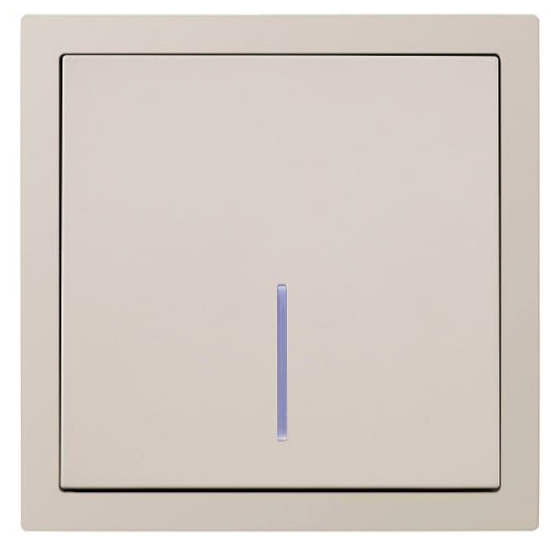 Механизм выключателя одноклавишный HausMark Juna с подсветкой песочный/бежевый 7041-1888U2-111QC