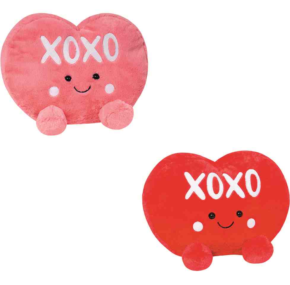 Подушка декоративна Серце Хохо 30x30 см червоний із білим