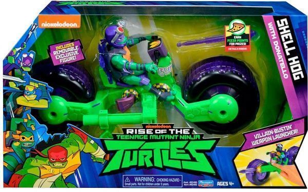 Фигурка TMNT серии «Эволюция Черепашек-Ниндзя» МОТОЦЫКЛ СТЕЛС и ДОНАТЕЛЛО 