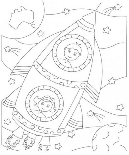 Холст на картоне с контуром Космос 25х30 см 1 вересня