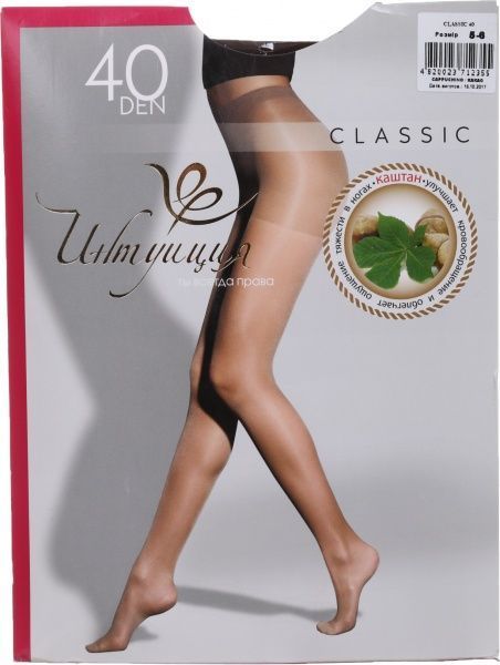 Колготки женские Интуиция Класcика 40 den р. 5-6 какао 