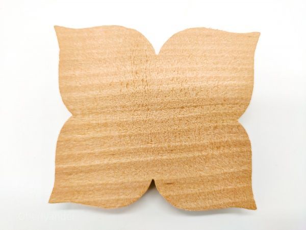 Декоративная панель деревянная розетка 4 шт, RZ.08.40 40х40x6 мм 