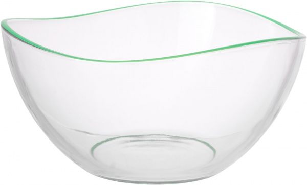 Салатник 21 см 1,5 л с зеленым кантиком Glasmark