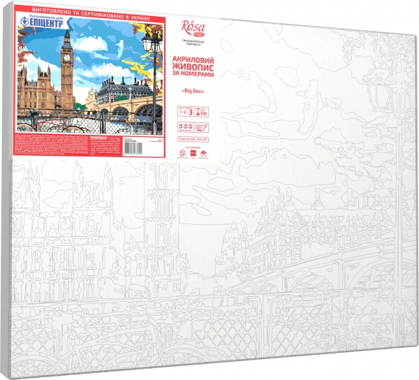 Картина за номерами Big Ben 35x45 см Rosa Start 