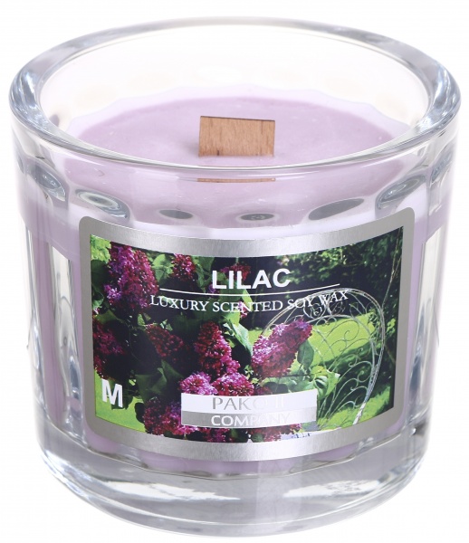 Свеча в стакане Pako-If Luxury сирень 80х100 мм 