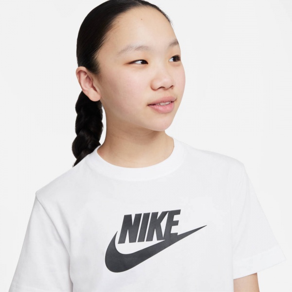 Футболка Nike G NSW TEE FUTURA SS BOY FD0928-100 р.M білий