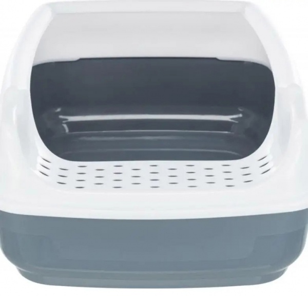 Туалет Trixie для котів Delio з рамкою сірий з білим 38 х 20 х 50 см 40397