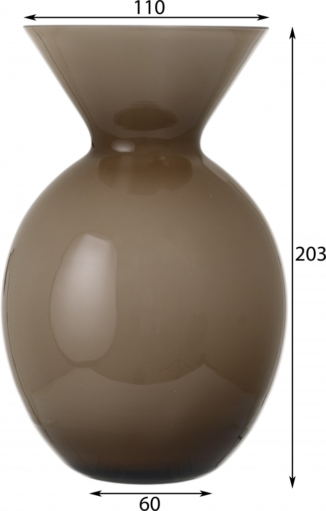 Ваза скляна Wrzesniak Glassworks Curve 20,3 см оливкава 17-10762