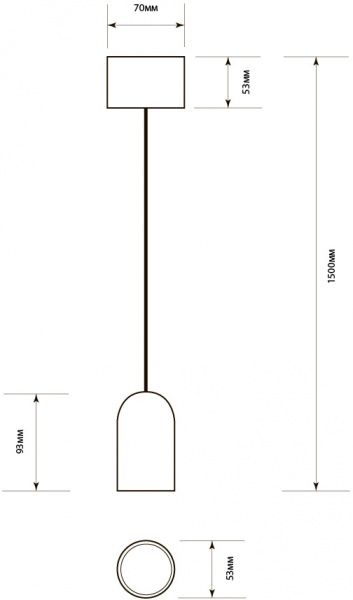 Підвіс Светкомплект Loft 013 1x40 Вт E27 білий 