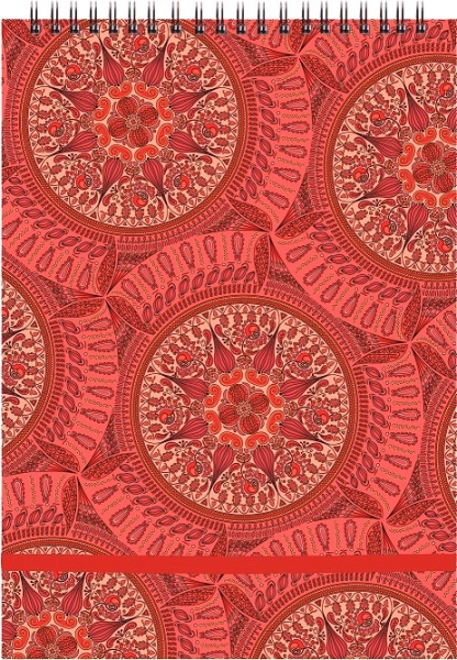 Блокнот калейдоскоп, А4, верхняя спираль, пластиковая обл., 120 л., клет. O20352 Optima