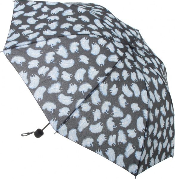 Парасолька Пір'я, складна, півавтомат сірий 