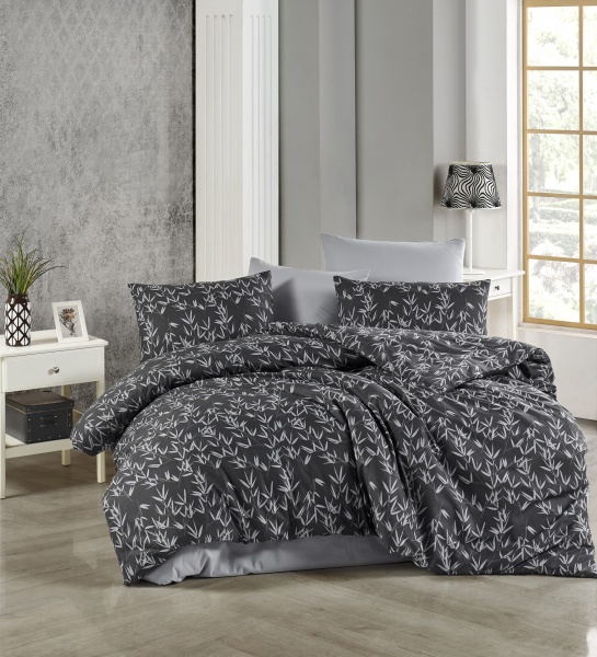 Комплект постельного белья Bamboo 2 ранфорс 144 TC черный 