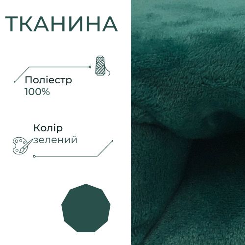 Плед Solid Teal Green 160x200 см зеленый La Nuit 