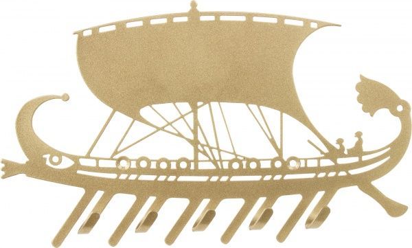 Ключниця Грецька галера 250х160x15 мм золотиста