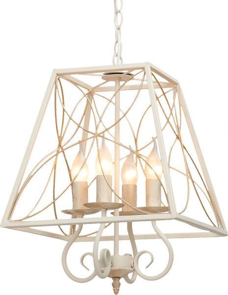 Люстра подвесная Vitaluce 4xE14 бежевый с золотым V1696-3/4 